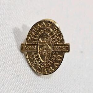 Vintage Korean War Veteran 50 Year Anniversary Commemorative Gold Tone Lapel Pin